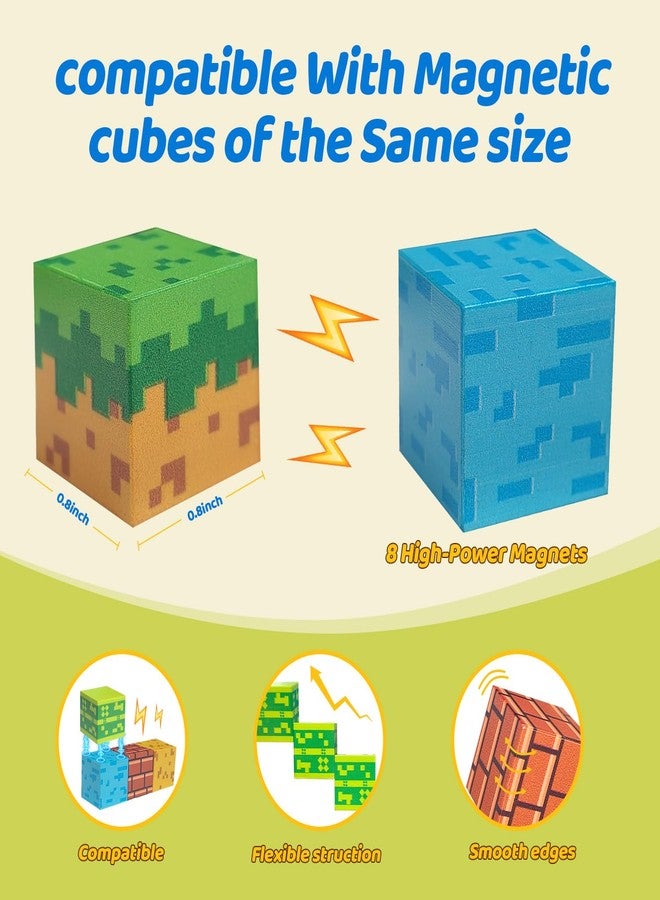 LADFAR Magnetic Building Blocks for Kids Ages 3-12+, 137PCS STEM Educational Magnet Toys, Magnetic Tiles Build Cubes with Light Game, Ideal Gift for Toddlers Boys Christmas Birthday Girls - Image 5